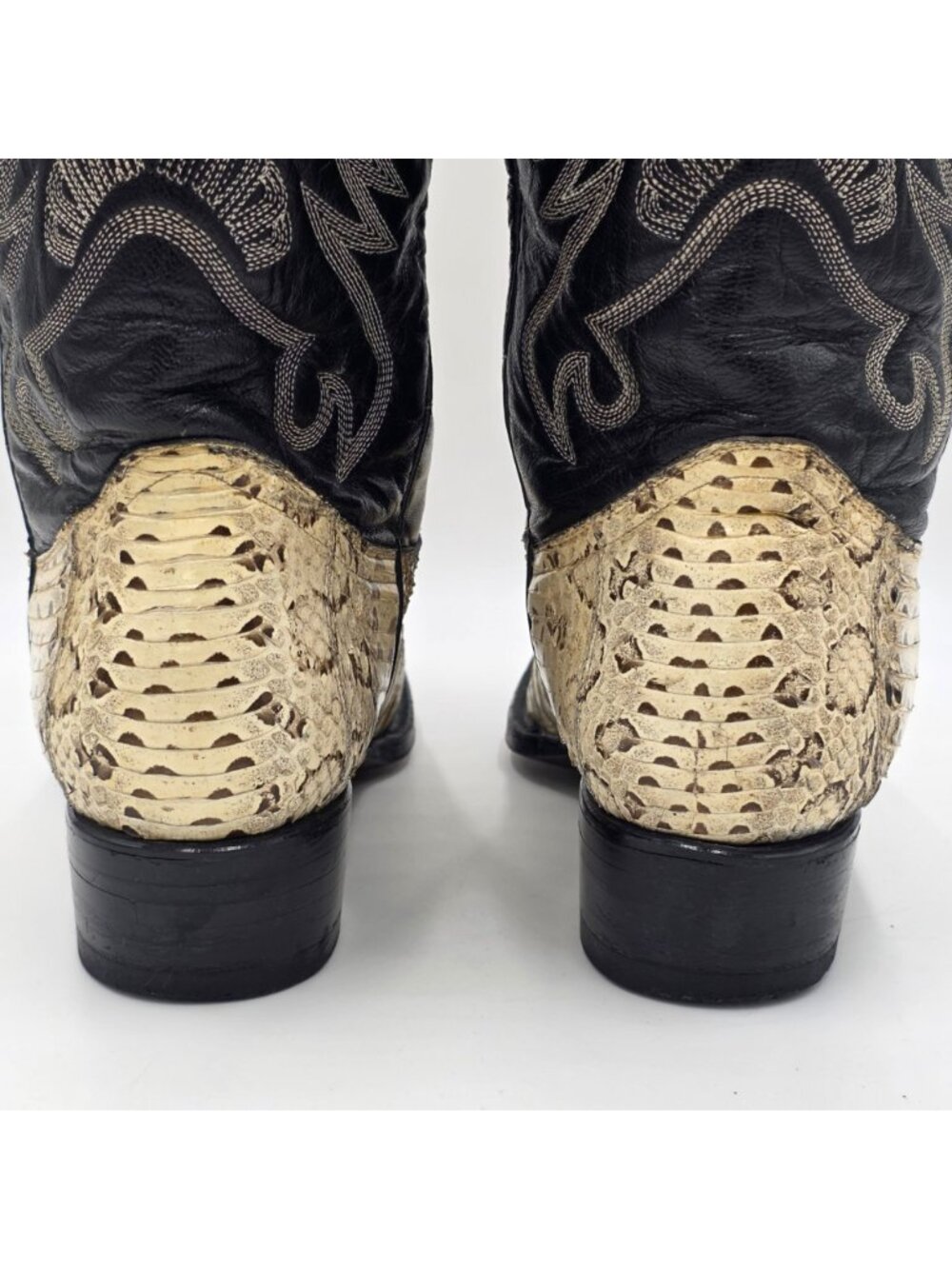 Vintage 10.5 Russel’s Viper Natural Snakeskin Cuadra Exotic Cowboy Western Boots - Picture 8 of 16
